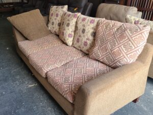 Brown Three Seater Sofa