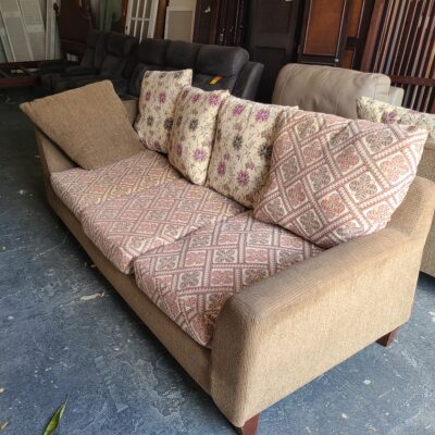 Brown Three Seater Sofa