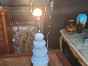 White Layered Lamp Base (no shade)