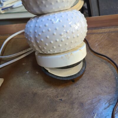White Layered Lamp Base (no shade)