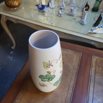 Beige Vase w/ Floral Design