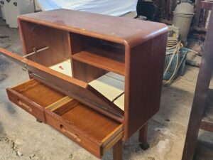 Wooden Credenza (on wheels)