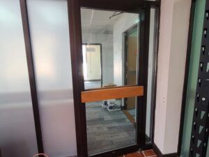 Commercial Metal & Glass Door with Frame