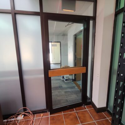 Commercial Metal & Glass Door with Frame