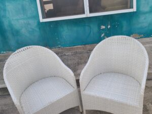 Pair of Wicker Patio Chairs