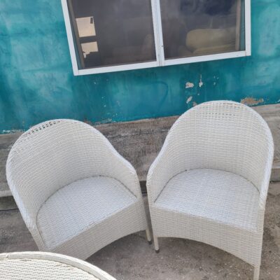 Pair of Wicker Patio Chairs